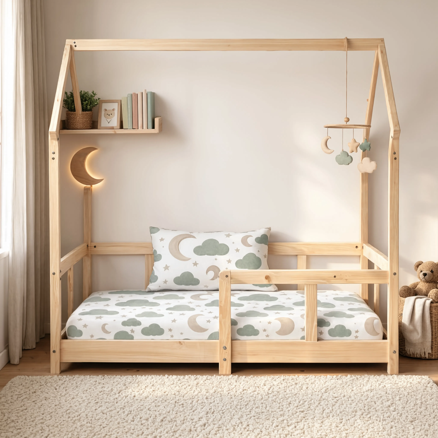 Lit Cabane Enfant en Pin Massif 70x140 cm| Doudoucabane