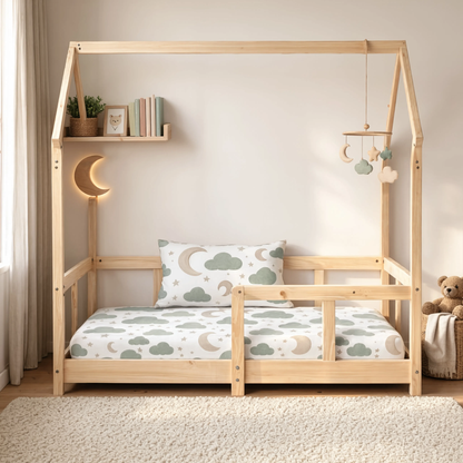Lit Cabane Enfant en Pin Massif 70x140 cm| Doudoucabane