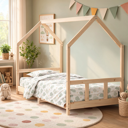 Lit Cabane Enfant en Pin Massif 90x190 cm | Doudoucabane