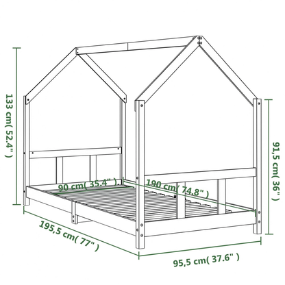 Lit Cabane Enfant en Pin Massif 90x190 cm | Doudoucabane
