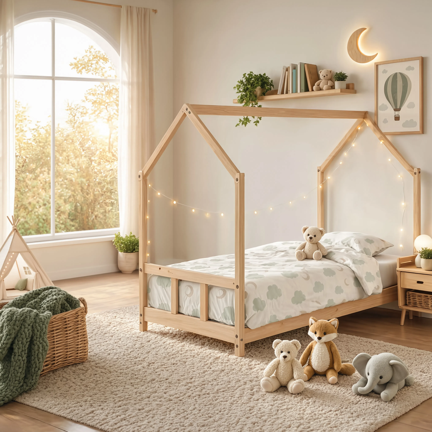 Lit Cabane Enfant en Pin Massif 90x190 cm | Doudoucabane