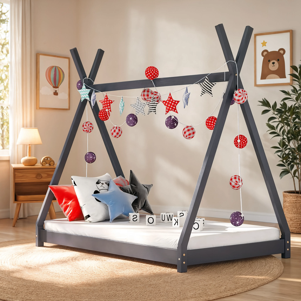 Lit Tipi Enfant en Pin Massif 70x140 cm | Doudoucabane