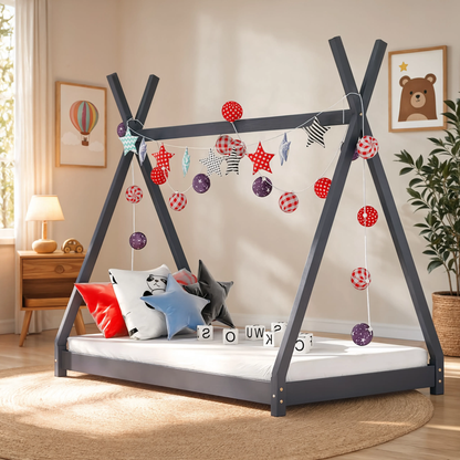 Lit Tipi Enfant en Pin Massif 70x140 cm | Doudoucabane